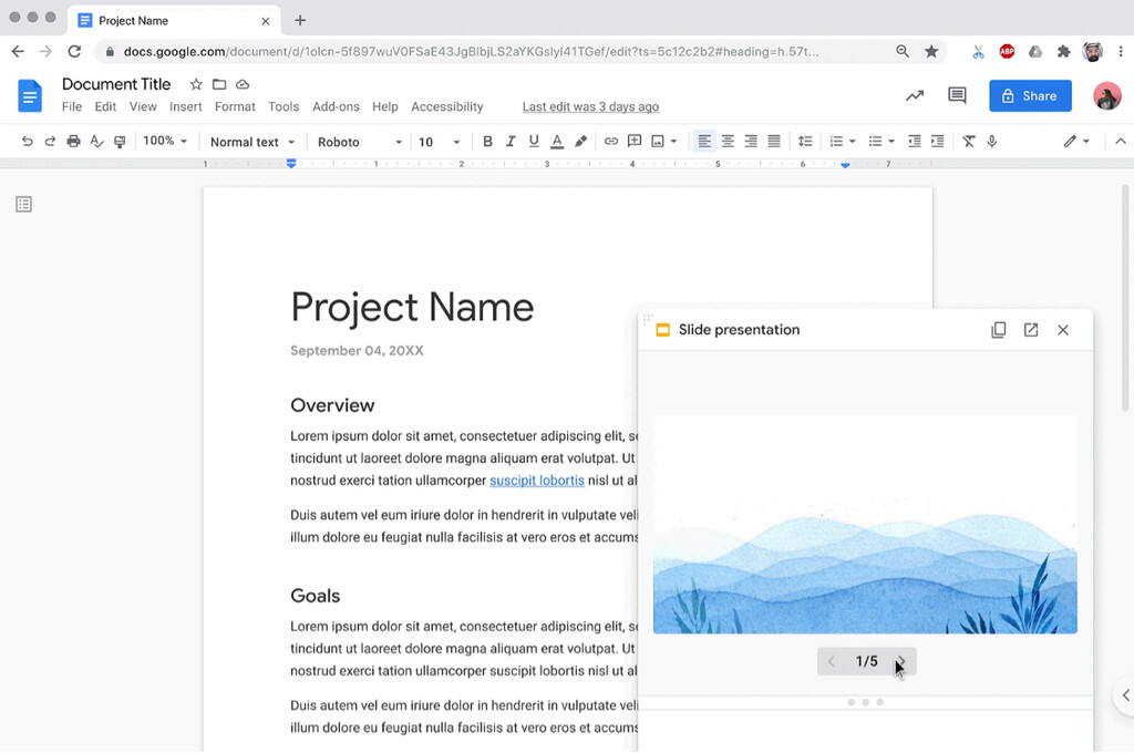 Link Preview Google workspace