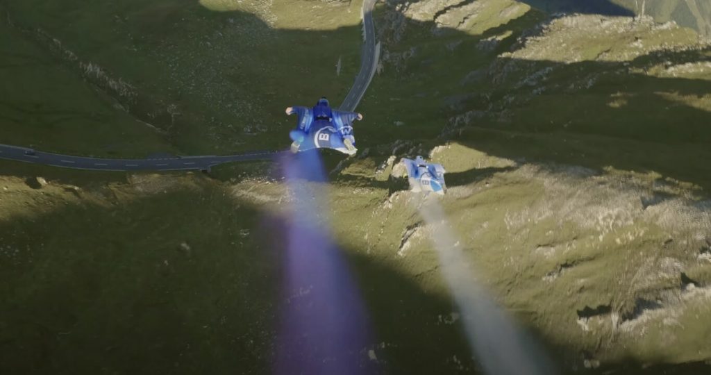 BMW flying wingsuit jet