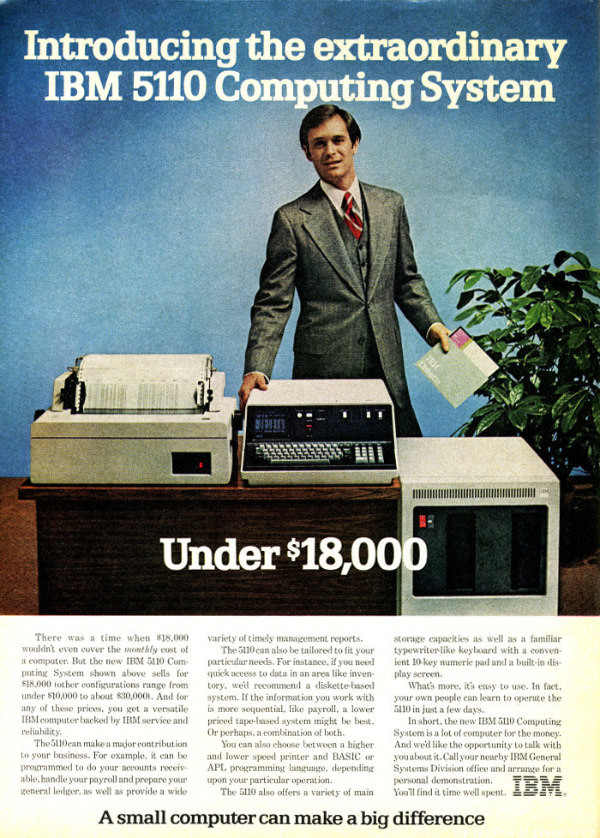 advertising IBM 5110 in magazines