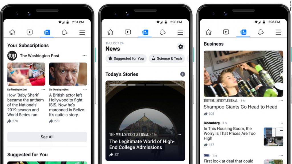 Facebook news in australia