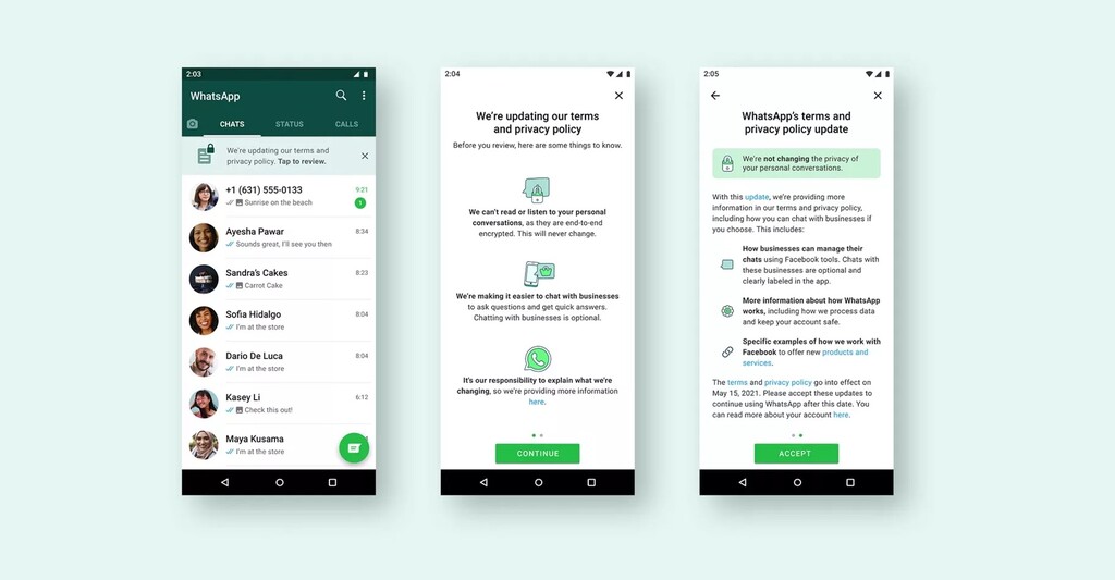 New whatsapp privacy policy