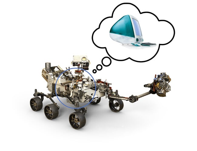 Perseverance rover processor is the same PowerPC 750 as the 1998 color iMac G3