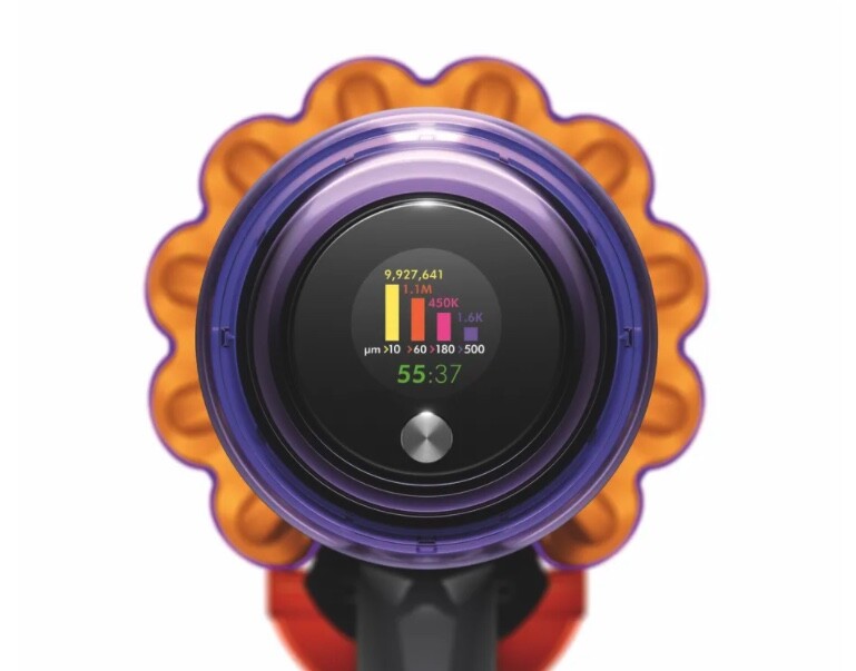 Dyson V15 Vacuum cleaner display