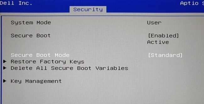 Windows secure boot