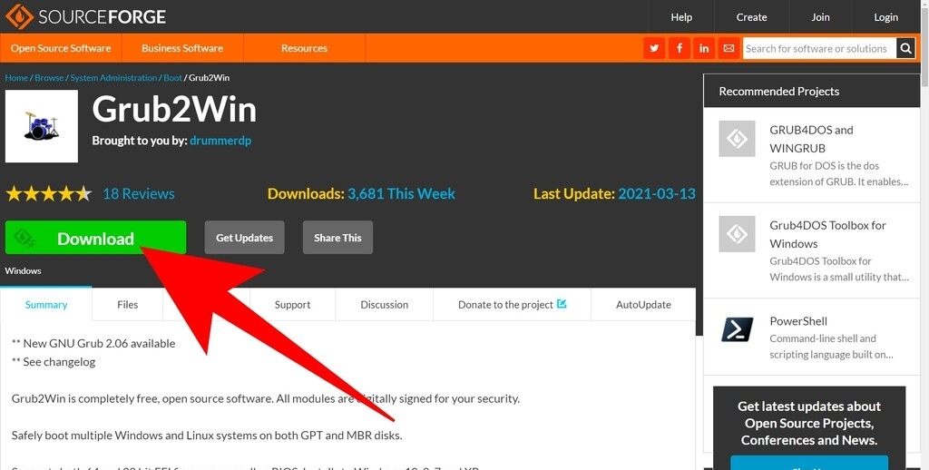 Grub2win download
