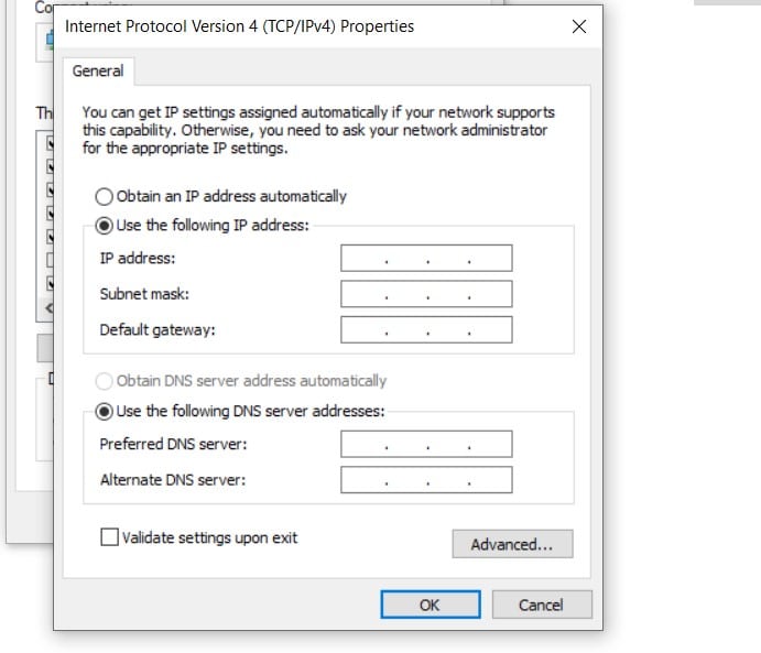 change IP address in windows 10