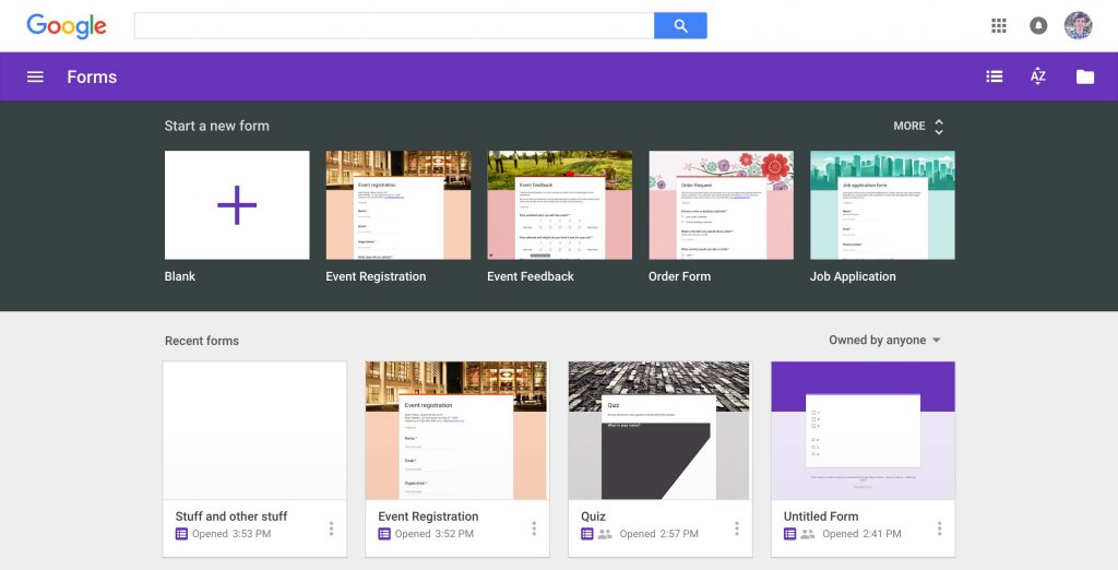 Create Google forms online