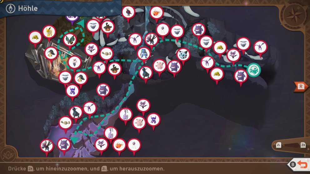 New Pokémon Snap: All localities on the "Cave" route