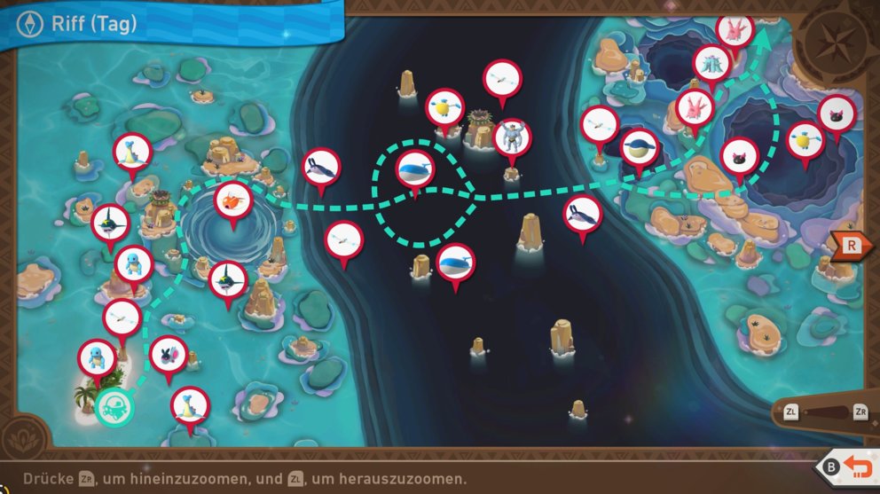 New Pokémon Snap: All locations on the "Reef (day)" route