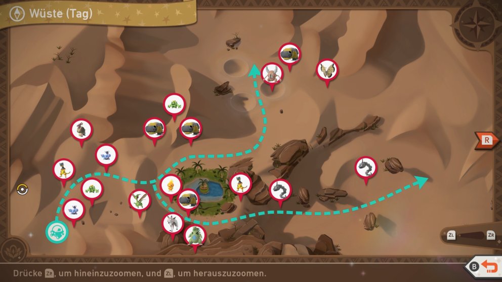 New Pokémon Snap: All locations on the "Desert (day)" route