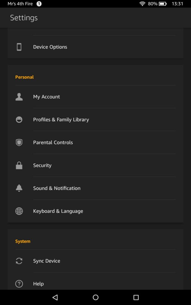 customize Amazon Fire tablet with Fire OS