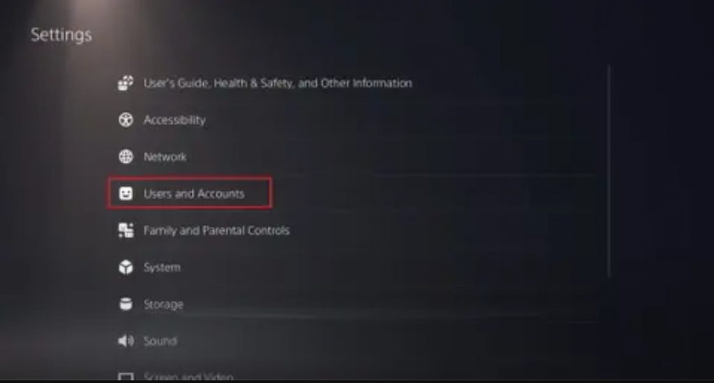 Privacy settings of PS5