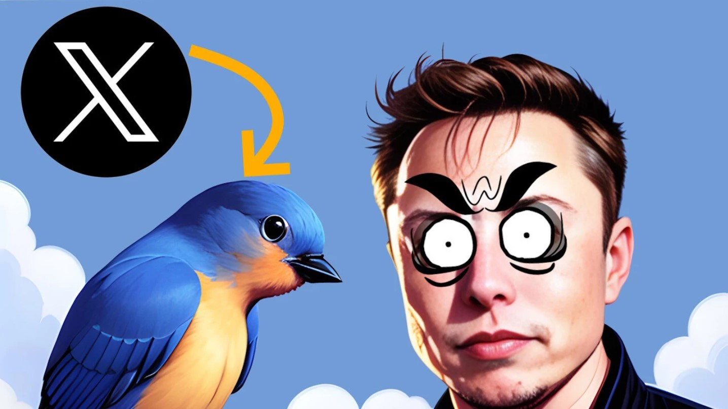 Twitter old logo, elon Musk